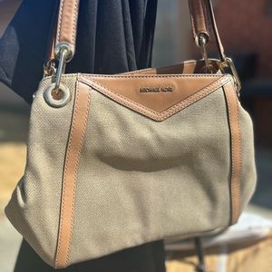 Micheal Kors Raven Pocket shoulder Tote, Hobo, Satchel Pale Gold
